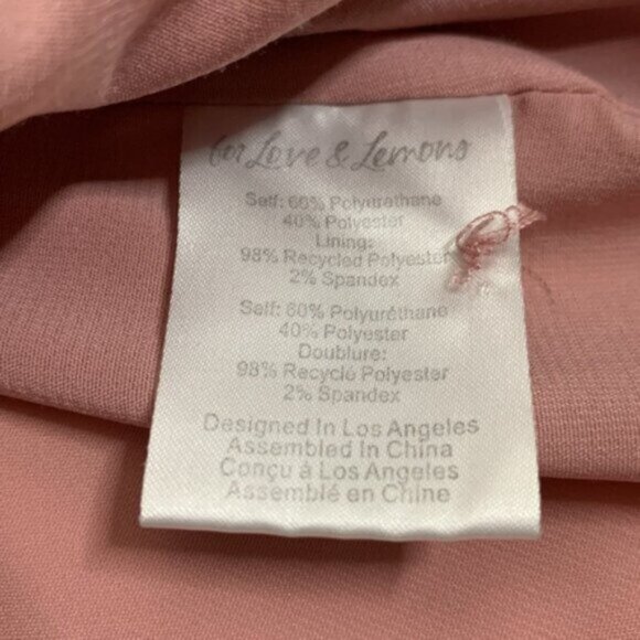 For Love & Lemons Talia Pink Faux Leather Open Back A-Line Mini Dress - Picture 15 of 16